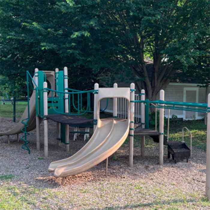 Children's playscape at Giants Neck community near Saltwater Escape Niantic rental